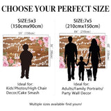 Happy Birthday Backdrop Banner for Women Rustic Wooden 7X5ft (84x59 inch) Large Happy Birthday Banner Decorations Pink Floral Party Decoration Background for 20th 30th Women Girl