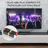 Rca Extension Cable, Gold Plated Audiowave Series 2 Rca Male To Female Stereo Audio Cable For Speaker, Amplifier, Mixer, Tv, 6 Feet