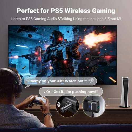 Bluetooth 5.3 Adapter For Ps4 Ps5 Usb Audio Transmitter Aptx Connecting Bluetooth Headphones To Ps5, Ps4, Switch, Pc, Wireless Audio Adapter (Plug & Play)