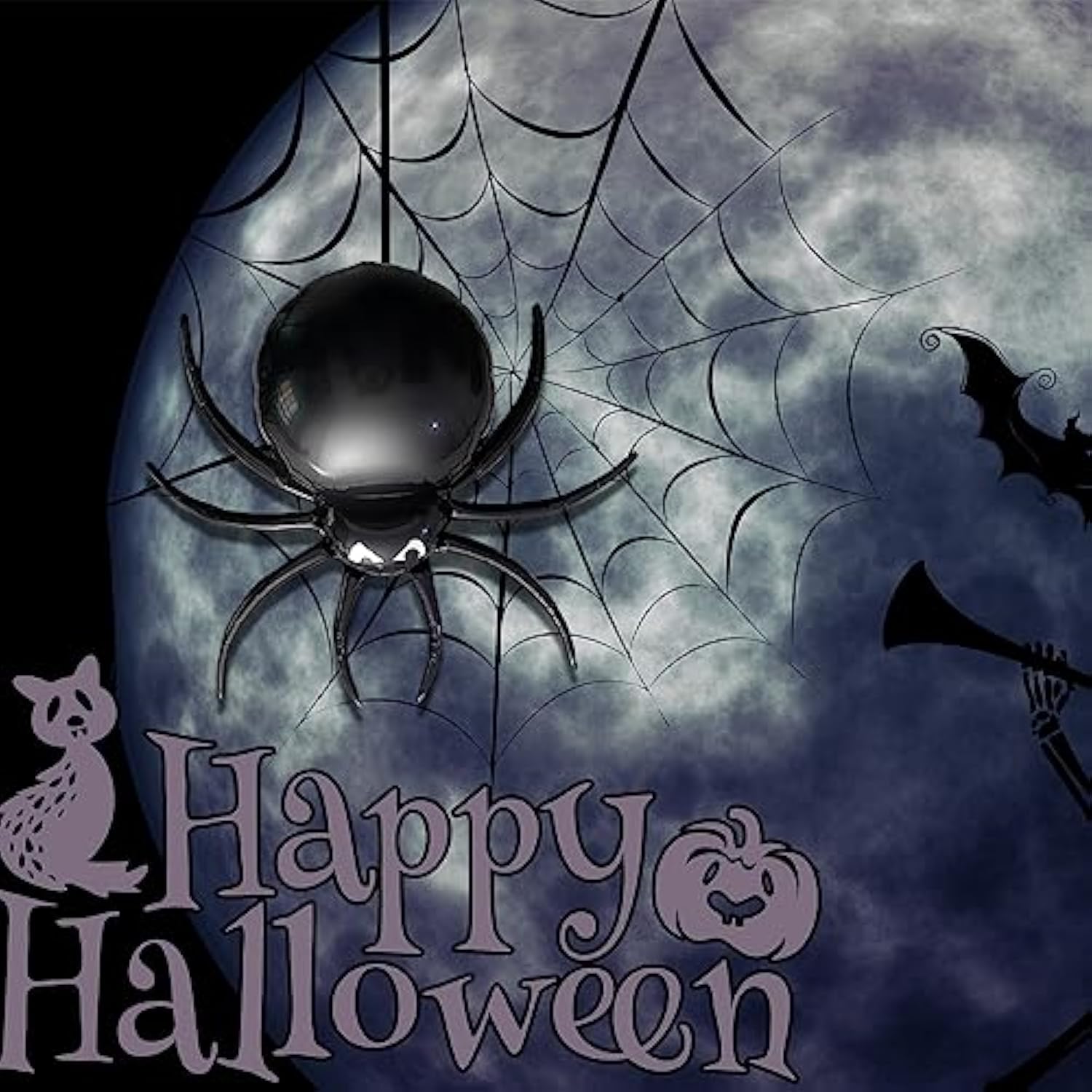3-Piece 32.5-Inch Halloween Spider Foil Balloons for Party Decorations