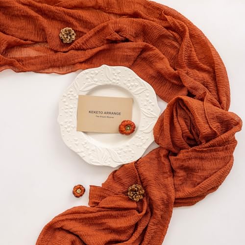 Pink Cheesecloth Table Runner 120 Inches Fall Party Home Decorations