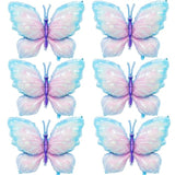 6 Pieces 39 Inches Blue Butterfly Balloons – Large Gradient Butterflies Foil Mylar Balloons For Birthdays, Garden, Spring Decorations, Butterfly-Themed Events, Baby Shower, And Wedding Party Supplies
