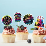 24pc Colorful 2026 New Year Cupcake Toppers Festive Countdown Party Decor