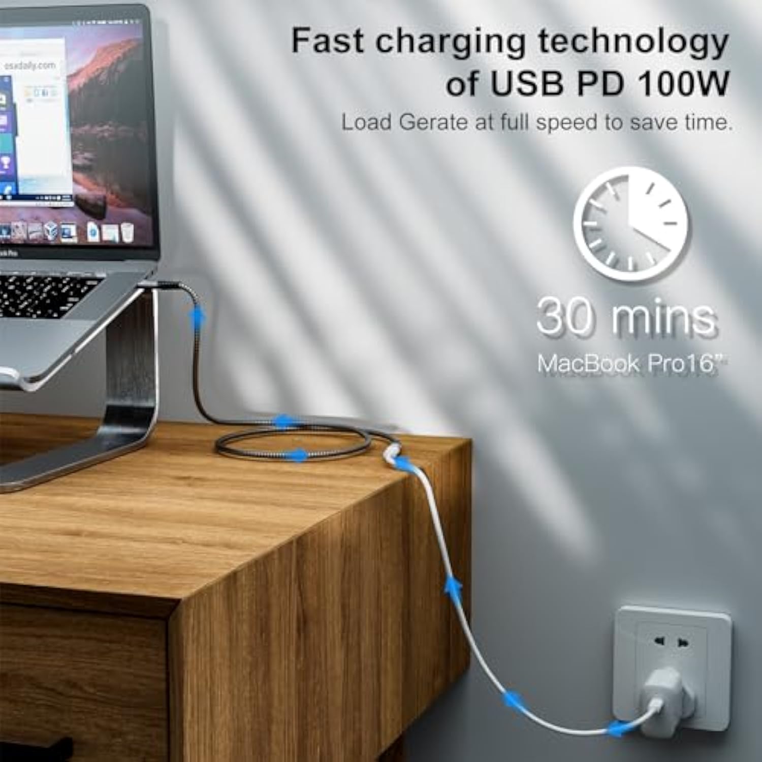 Usb-C 3.2 Extender Cable 2M/6.6Ft, Male To Female, Supports Pd 100W/5A Fast Charging, 20Gbps Sync, Compatible With Iphone 15 Pro, Macbook, Ipad Pro, Magsafe