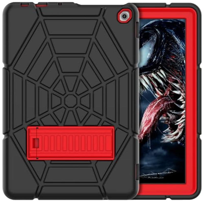 (For 13Th/11Th Generation 2023/2021 Release) Tablet 10/10 Plus, Tablet 10 Kids/Kids Pro, 3In1 Heavy Duty Shockproof Rugged Protective Cover With Stand (Black+Red)