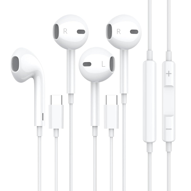 Usb C Headphones For Iphone 15 Pro Max 15, Type C Earbuds With Microphone Hifi