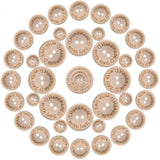 150Pcs Wooden Handmade With Love Round Craft Decor 2 Holes Wooden Sewi