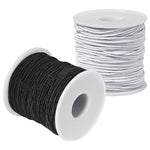Elastic String For Bracelets Making - 2 Rolls 1.2Mm Bracelet String Elastic Total 109 Yards, Sturdy Stretchy Cord For Jewelry Making, Necklaces (Black And White)