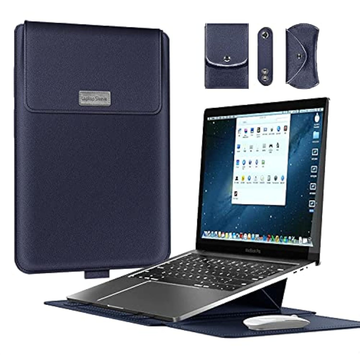 13 Inch Laptop Sleeve Case, Slim Laptop Carrying Case With Stand Function Compatible With 2018-2021 Macbook Air 13 M1/ 2016-2021 Macbook Pro 13 M1/ Xps 13 Inch/ 13"-13.3" Surface Pro X 6 7 8