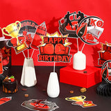 24 Pieces Boxing Birthday Centerpiece Sticks Red Black - Boxing Match