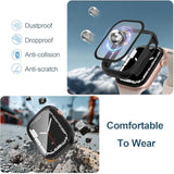 2 In 1 Case For Apple Watch Screen Protector 42Mm Series 10 Accessories Built-In Hd Tempered Glass Protective Face And Hard Pc Bumper Cover Compatible Iwatch S10