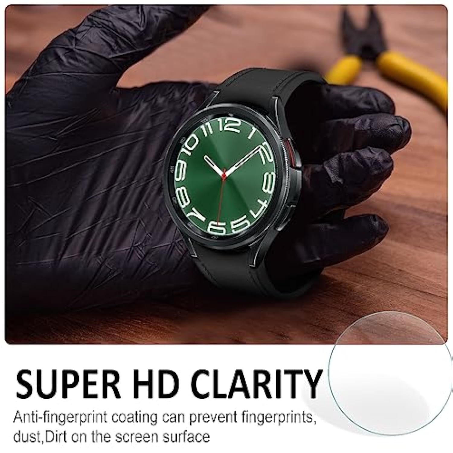 [4 Pack] For Samsung Galaxy Watch 6 Classic 47Mm Screen Protector,Tempered Glass Screen Protector Protective Film Cover Accessories For Galaxy Watch 6 Classic 47Mm (Not For Other Models)
