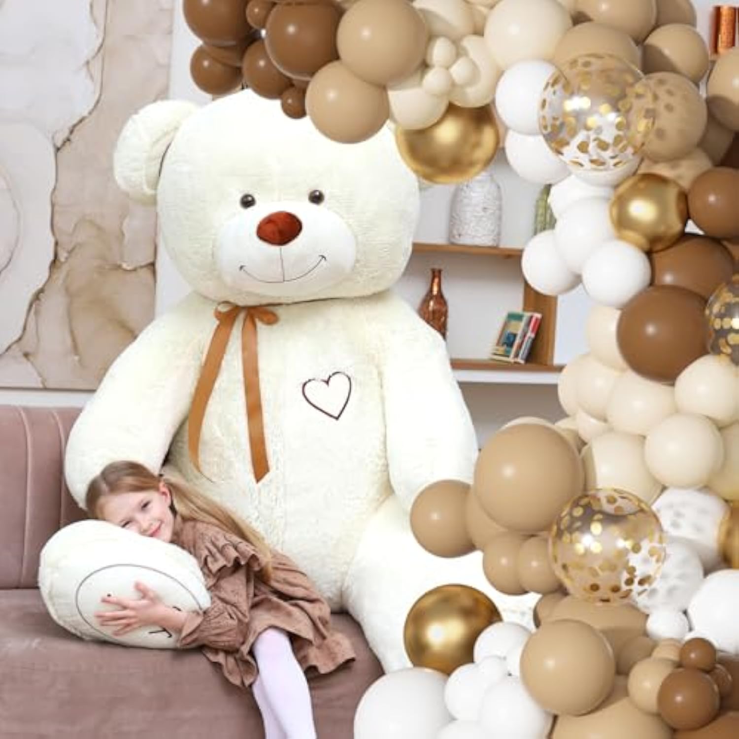 129pcs Brown Balloon Garland Kit for Baby Shower, Safari & Birthday Party Decor