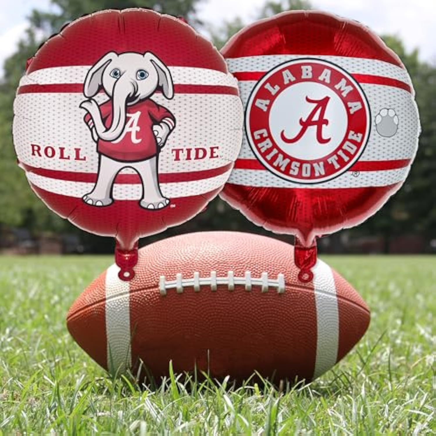 Havercamp University of Alabama Balloons (3 Pack) Alabama Crimson Tide Decorations with 2-Sided Prints featuring Big Al Alabama and Bama's A Logo. Constructed from Premium Mylar Material.