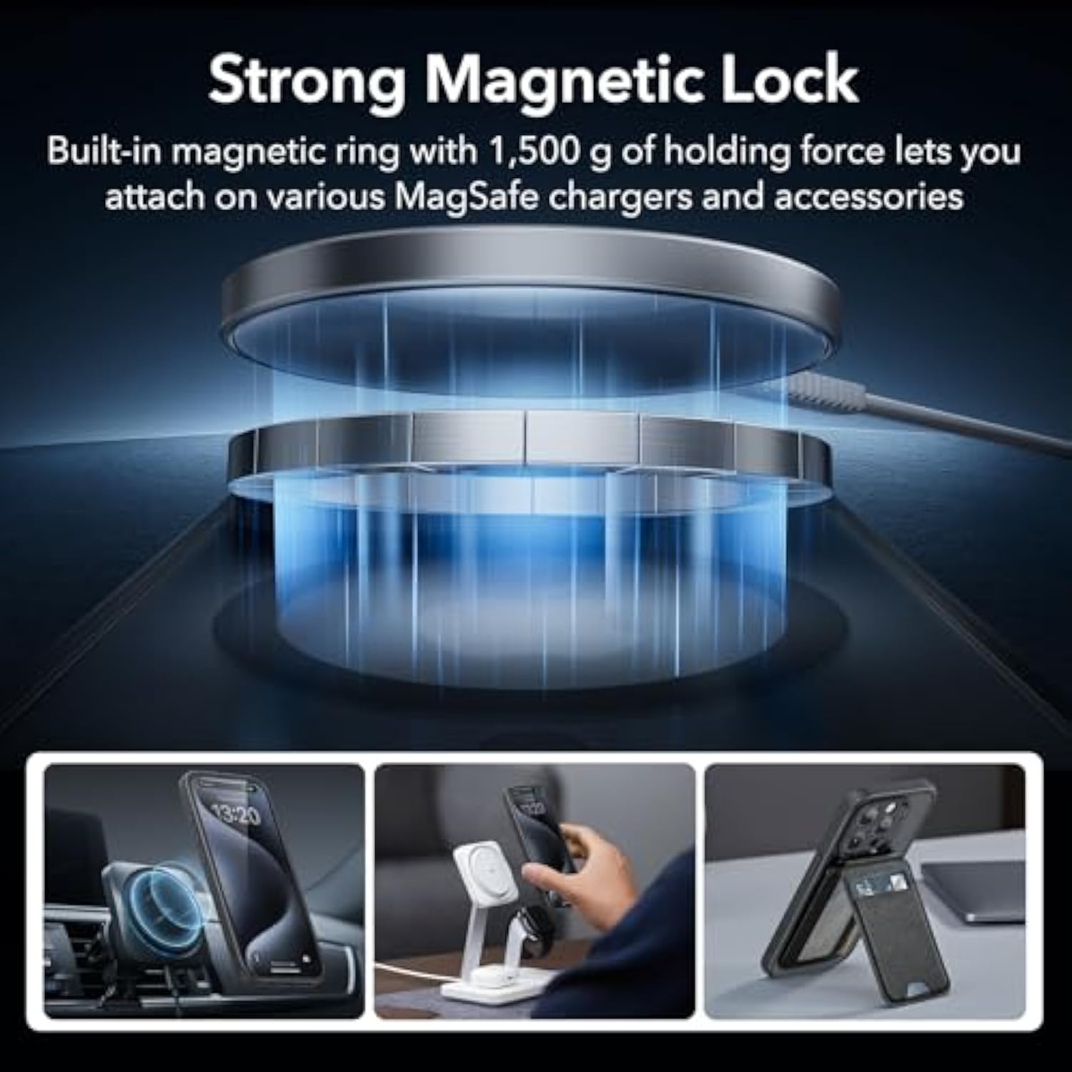 ESR for iPhone 15 Pro Case, Translucent Matte Case, Compatible with MagSafe, Military-Grade Protection, Classic Series, Frosted Black
