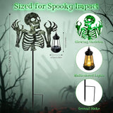 Halloween Decorations Outdoor Scary Skeleton Yard Stakes Solar Lights