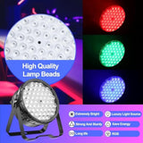 Stage Lights For Parties, 54X3W Led Par Light Rgb, Dmx Dj Lights Sound Activated,Strobe Wash Lighting For Party, Wedding, Club, Concert And Festival