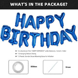 16-Inch Happy Birthday Foil Letter Balloon Banner Kit
