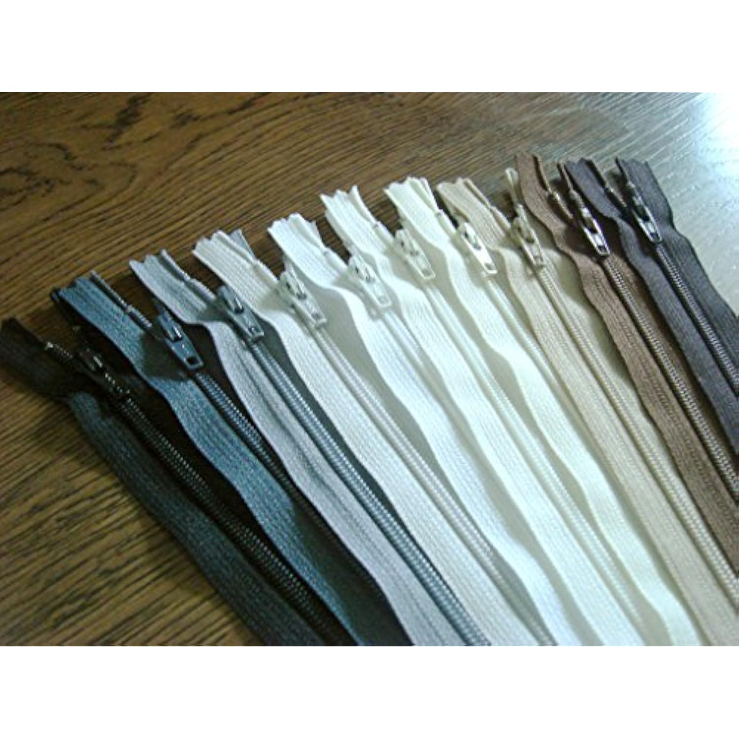 Zippers Assorted Neutral Colors Pack 14 Inch Number 3 Nylon Coil Set O