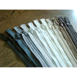 Zippers Assorted Neutral Colors Pack 14 Inch Number 3 Nylon Coil Set O