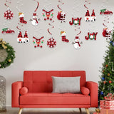 Christmas Hanging Swirls Decorations - No Diy - Buffalo Plaid Merry Christmas Banner Christmas Ceiling Hanging Streamers, Xmas Hanging Decorations Indoor For Office Christmas Holiday Party Decorations