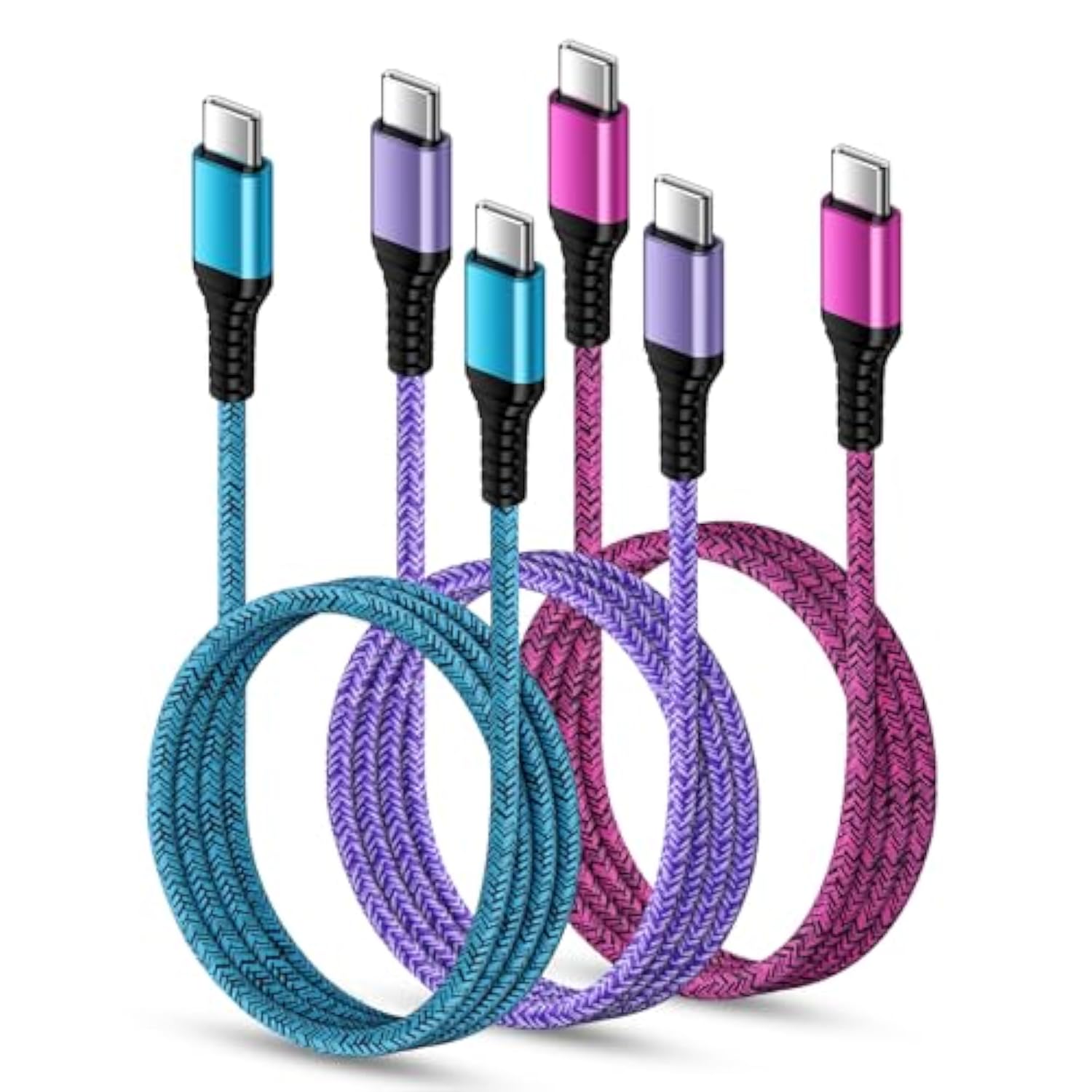 Usb To Usb C Cable Samsung Phone Charger 3 Pack 6Ft For Galaxy A17 A16 5G S25 Ultra A15 A35 S24 Fe S23 A14 A54 Z Fold 7 Flip 6, Android Charger Fast Charging Type C To C Power Cord Car Carplay Cable
