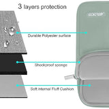 MOSISO Laptop Case 13.3 inch, 13-13.3 inch Laptop Sleeve Compatible with MacBook Air/Pro 13 / Pro 14, HP Dell ASUS Lenovo Notebook, Polyester Vertical Computer Sleeve Bag with Pocket, Antique Green