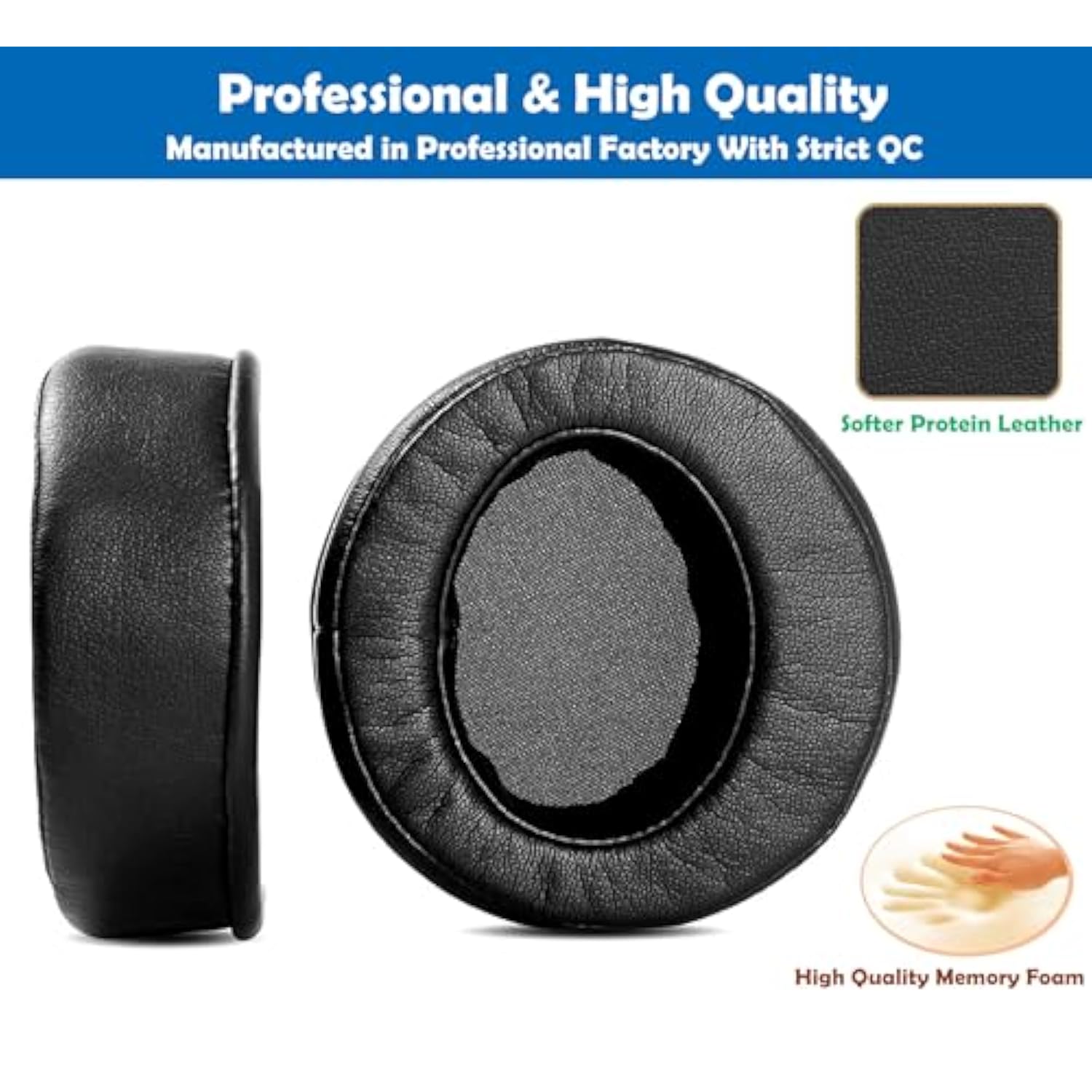 Professional Replacement Earpads Cushion Compatible With Sony Mdr-Rf5000 Mdr-Rf6000 Mdr-Rf6500 Mdr-Rf7000 Headphones Ear Pads With Skin-Friendly Leather And Memory Foam