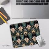 Art Deco Floral Mouse Pad 9.5X7.9 Inch, Dark Academia Gothic Office Supplies, 1920S Maximalist Gothic Bats And Flowers Mouse Pads For Wireless Mouse Computers Laptop Desk Accessories