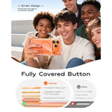 Clear Magnetic Phone Case for iPhone 17 Pro Max with Magsafe and Camera Control, Aluminum Camera Frame, Military Grade Protection, Orange Color