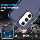 For Samsung Galaxy S25 Case,S25 Case,[Military Grade Drop Tested] With Hd Screen Protector,Dual Layer Protective Heavy Duty Cell Phone Cover Non-Slip Shockproof Rugged Case For Galaxy S25 (Blue)