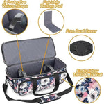 Carrying Case For Cricut Maker 4, Maker 3, Explore 4, Explore 3, Air 2, Die Cut Machine Dust Cover, Large Travel Bag With Cutting Mat Storage, Tote Bag For Tools Accessories, Floral