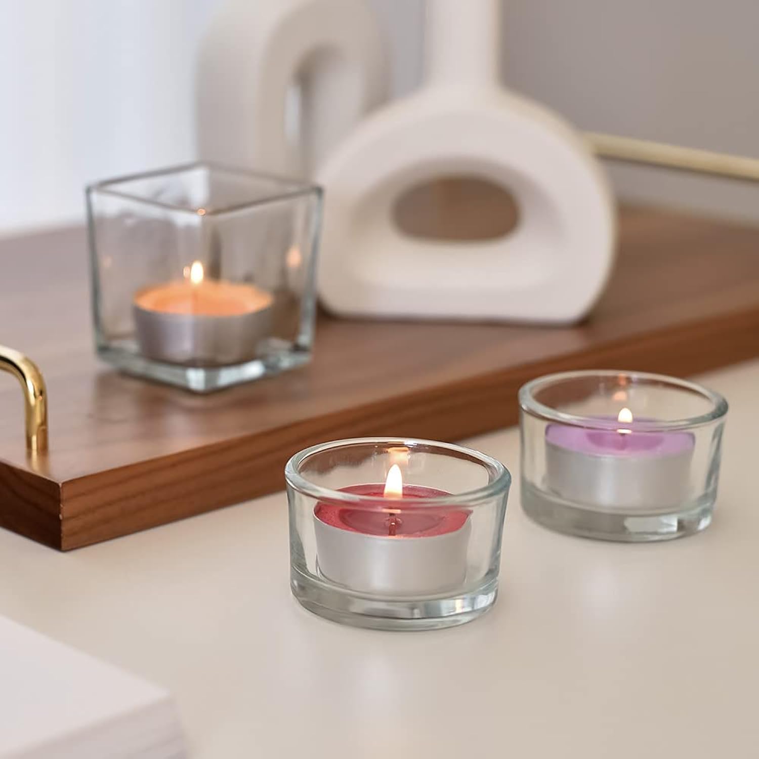 Cocodor Scented Tealight Candles/Black Cherry / 100 Pack / 4-5 Hour Extended Burn Time/Made In Italy, Cotton Wick, Scented Home Deco, Fragrance, Mother'S Day