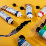 Mpow3618 Water-Soluble Oil Paint, Diluted With Water, 1.2 X 0.6 Fl Oz (36 Colors X 18 Ml), Water Mixable Oil Paint Set, Satin Finish