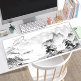 Pattern Xxl Computer Mouse Pad 35.4X15.7X0.12Inch, Large Pc Keyboard Mousepad With Anti-Slip Base For Gaming (Landscape 2, 35.4"X15.7"X0.12")