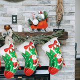 6pcs Merry Christmas Stocking Balloons Red Green White Holiday Party Decor