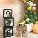 First Birthday Decorations For Girl Or Boy,3 Pcs One Balloon Boxes For 1St Birthday Girl Decoration,Baby Cube Blocks Party Decor With One Letters,Black