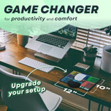 [Macos Compatible] Computer Shortcuts Mouse Pad For Macos - Wrist Rest Included. Portable Mousepad, Cheat Sheet Office, Gaming Commands, Pc Functions Deskmat Waterproof & Non-Slip Desk Pad [12” X 10”]