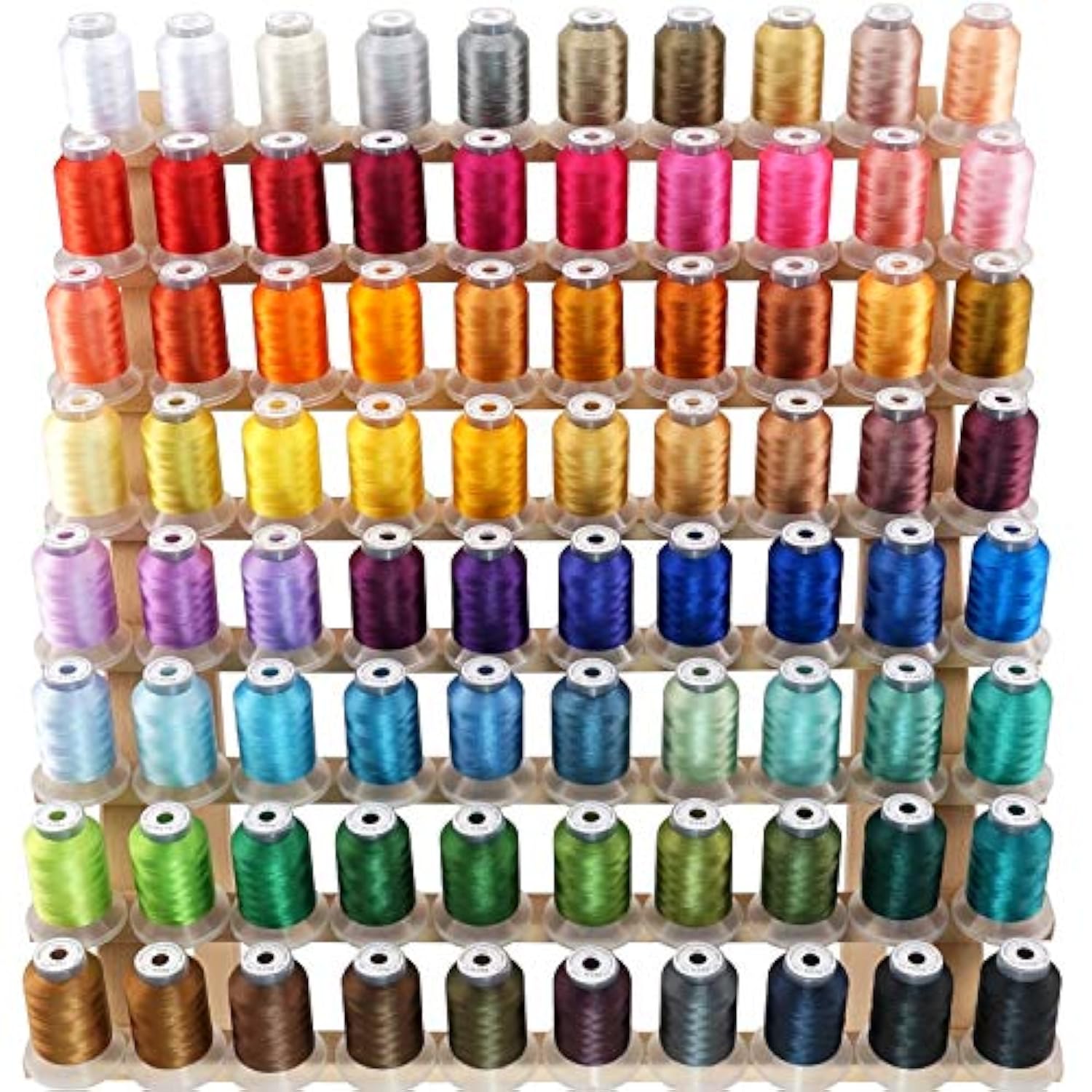 80 Pcs Polyester Embroidery Thread Kit 500M Each Spool - Compatible Colors