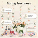 5Pcs Daisy Paper Banner Garlands For Boho Groovy Hippie Party Decorations, Spring Flower Wall Hanging Banner Daisy Paper Cutouts For Girl Birthday Supplies