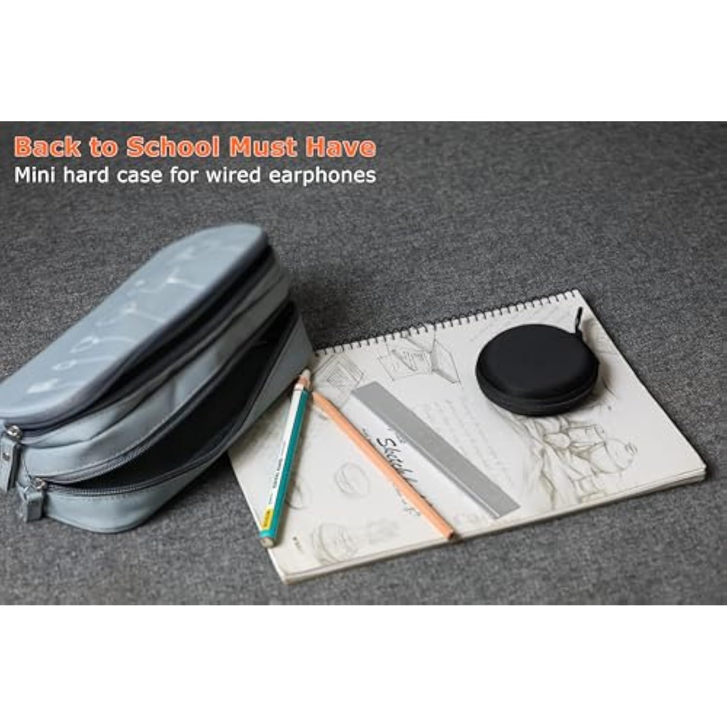 2 Pcs Mini-Portable Hard Shell Earbuds Case For Apple Earpods Headphones Usb-C Wired Ear Buds, For Samsung Galaxy Wired Earbuds, For Jbl Endurance Run 2, Travel Case For Earphones And Earplugs