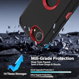 Heavy Duty Shockproof Rugged Case for iPhone 16e and 17e, Black and Red Colors, Compatible with 6.1 Inch USB C Devices