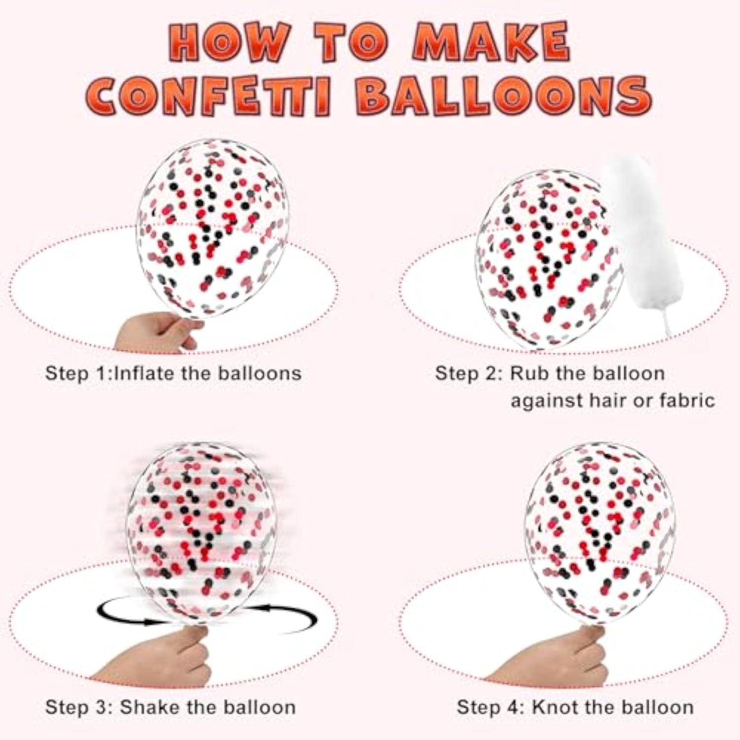 Red And Black Balloon Garland Kit, 114Pcs Red And Black Balloons, 4 Sizes Black Red Balloons For Casino Theme New Year Birthday Party Decorations