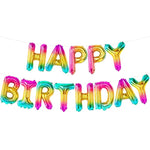 , Rainbow Happy Birthday Balloon Letters - 16 Inch | Birthday Decorations For Women, Men, Boys And Girls | Hbd Foil Balloon Banner Backdrop For Neon Party Decorations, Happy Birthday Sign