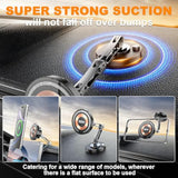 Magnetic Car Mount Charger Wireless, 15W Fast Charging 2 In 1 Magnetic Cell Phone Holder Stick On Dashboard Windshield, 360° Foldable Full Metal Car Accessories For Iphone16/15/14/13/12 Series