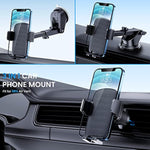 Phone Mount for Car Phone Holder [Military-Grade Suction & Stable Clip]