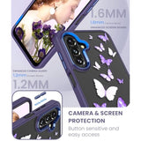 Clear Crystal Flower Pattern Phone Case for Samsung Galaxy A17 and A18