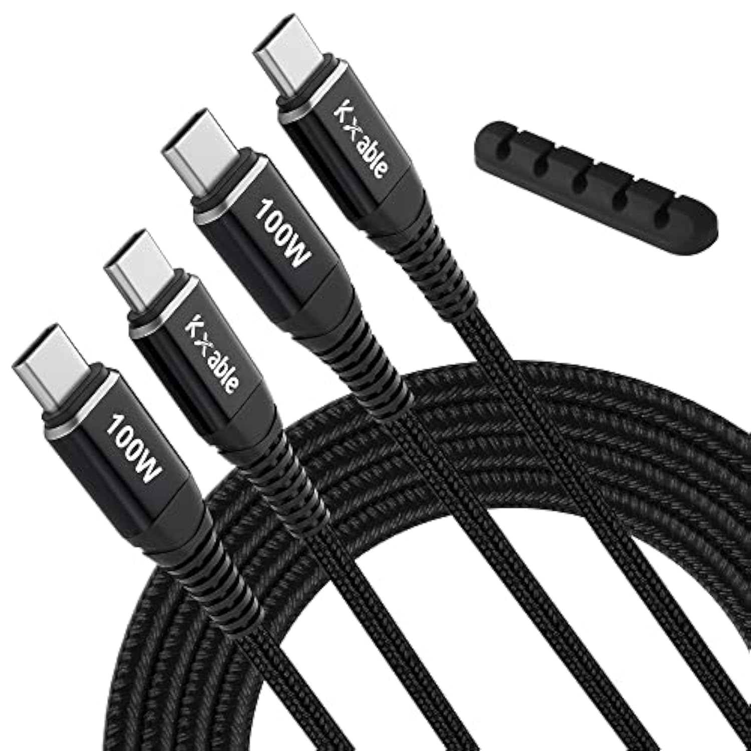 Usb C To C Cable 100W 2 Feet (2 Pack), Usb 2.0 Type C Charging Cable, Nylon Br