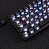 Clear Matte Keycaps Set, Black Matte Transparent Pc 122 Keys Cherry Profile, Backlit Compatible, Retro Keycaps For 60-80% Cherry Mx Switch Mechanical Keyboards