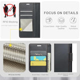 Pixel 9 Pro XL 6.8" Wallet Case, RFID Blocking, PU Leather, Flip Stand - Black